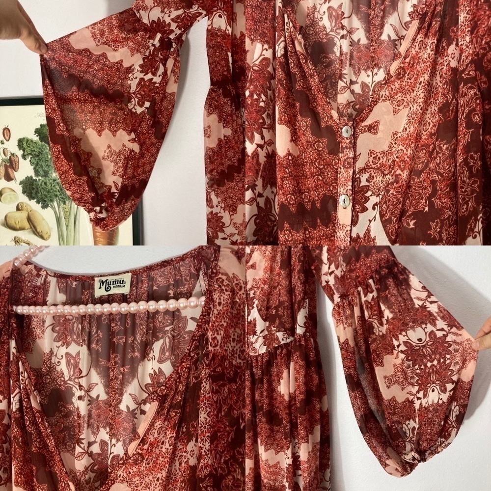Show Me Your Mumu sheer Sienna Swing dress size M - Picture 4 of 16